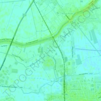 Carte topographique Granzette, altitude, relief