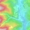 Carte topographique Mione, altitude, relief