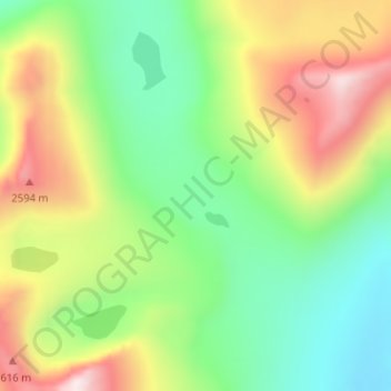 Carte topographique Mosquito Pass, altitude, relief