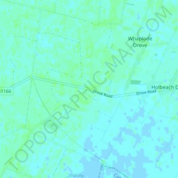 Carte topographique Shepeau Stow, altitude, relief