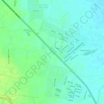 Carte topographique SAN ISIDRO, altitude, relief