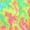 Carte topographique Le Bourg, altitude, relief