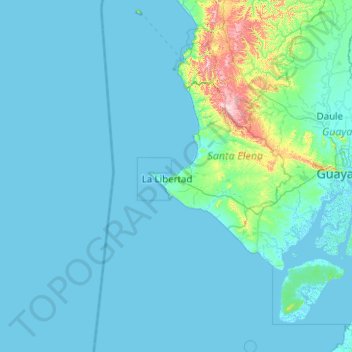 Carte topographique cerro los capaes, altitude, relief