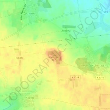 Carte topographique Kampfberg, altitude, relief