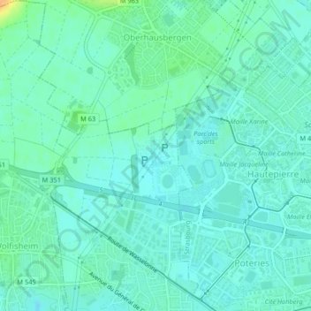 Carte topographique Hoher Markstein, altitude, relief