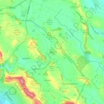 Carte topographique Astore, altitude, relief