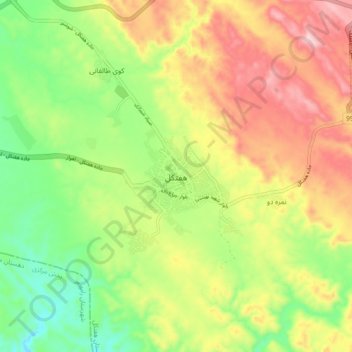 Carte topographique Haftkel, altitude, relief