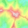 Carte topographique Triple Divide Peak, altitude, relief