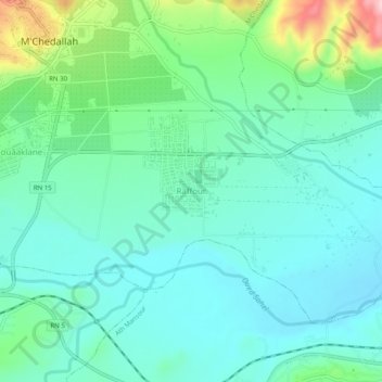 Carte topographique Raffour, altitude, relief