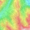 Carte topographique Les Chavannes, altitude, relief