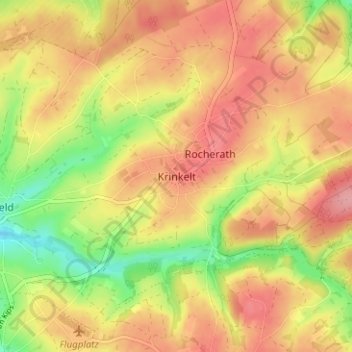 Carte topographique Krinkelt, altitude, relief