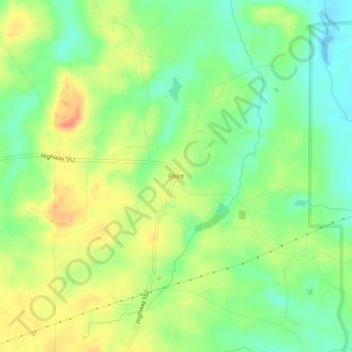 Carte topographique Point, altitude, relief