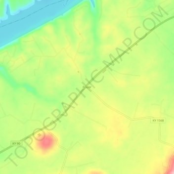 Carte topographique Frazer, altitude, relief