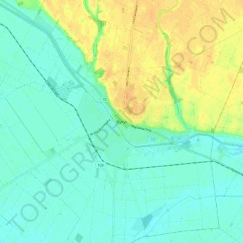 Carte topographique Kula, altitude, relief