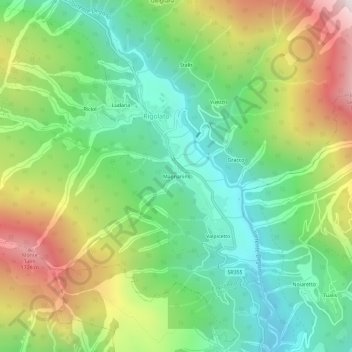 Carte topographique Magnanins, altitude, relief