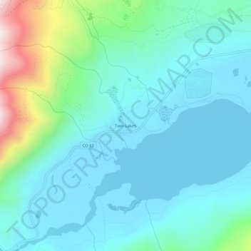 Carte topographique Twin Lakes, altitude, relief