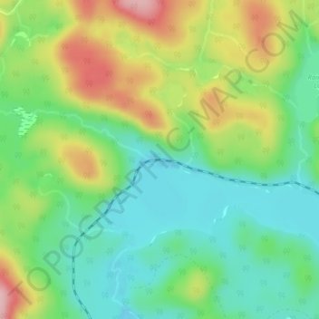 Carte topographique Trout Lake, altitude, relief