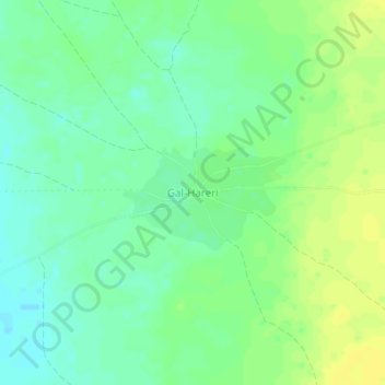 Carte topographique Gal-Hareri, altitude, relief