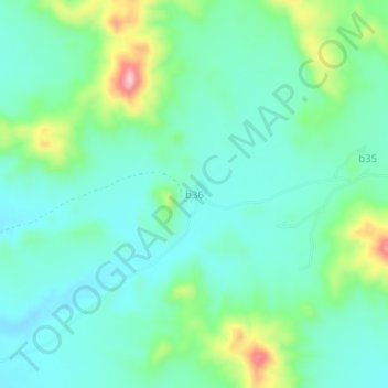 Carte topographique b36, altitude, relief
