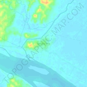 Carte topographique Betsizaraina, altitude, relief