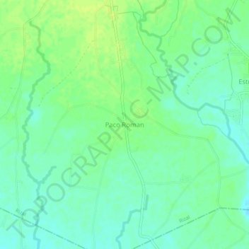 Carte topographique Paco Roman, altitude, relief