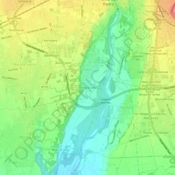 Carte topographique Torchio di Sotto, altitude, relief