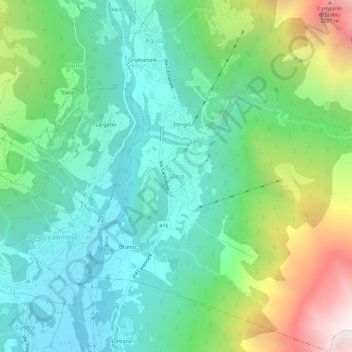 Carte topographique Torre, altitude, relief