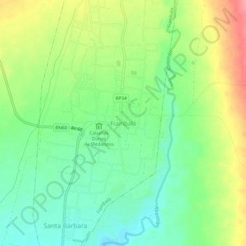 Carte topographique Fiambalá, altitude, relief