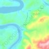 Carte topographique Hiwassee, altitude, relief