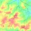 Carte topographique Cold Overton, altitude, relief