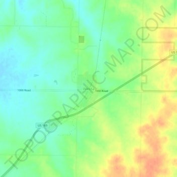 Carte topographique Welda, altitude, relief