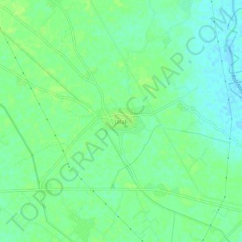 Carte topographique Jalali, altitude, relief