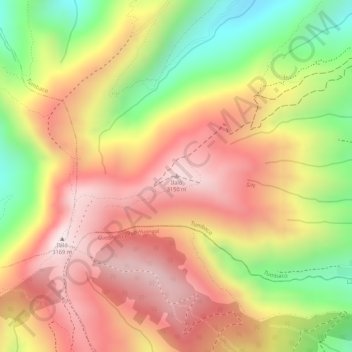 Carte topographique Ilaló, altitude, relief
