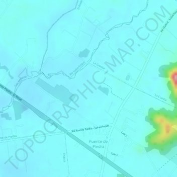 Carte topographique Hacienda El Bosque, altitude, relief