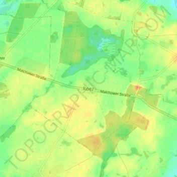 Carte topographique Roez, altitude, relief