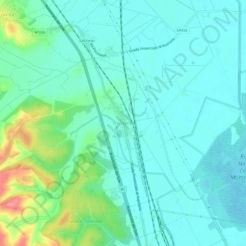 Carte topographique Tre Berte, altitude, relief