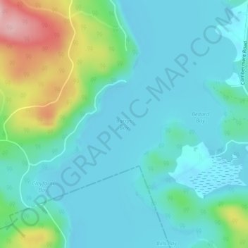 Carte topographique Barrys Bay, altitude, relief