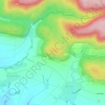 Carte topographique Westerberg, altitude, relief