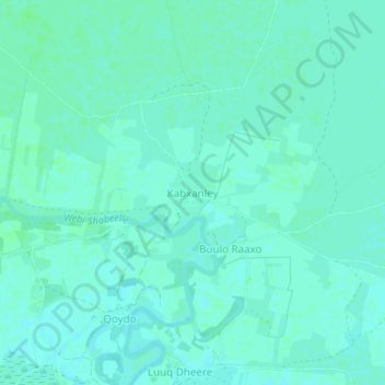 Carte topographique Kabxanley, altitude, relief