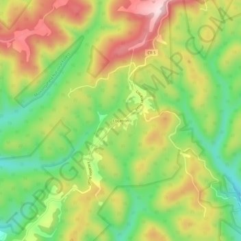 Carte topographique Location, altitude, relief