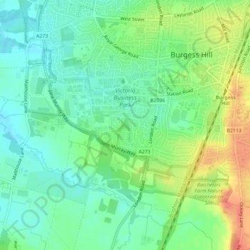 Carte topographique Henry Burt Wood, altitude, relief