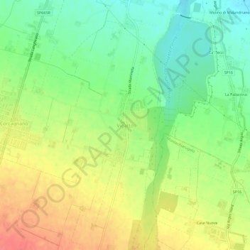 Carte topographique Vigatto, altitude, relief