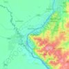 Carte topographique Asunción, altitude, relief
