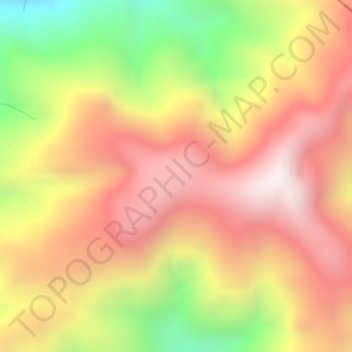 Carte topographique chaîne Centrale, altitude, relief