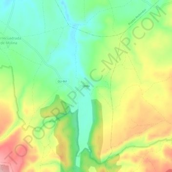 Carte topographique Otilla, altitude, relief