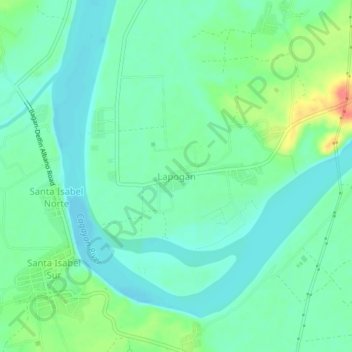 Carte topographique Lapogan, altitude, relief