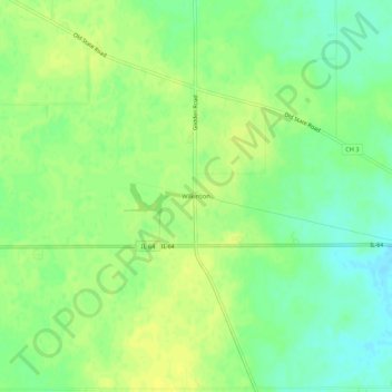 Carte topographique Wilkinson, altitude, relief