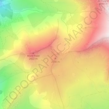 Carte topographique Les Baraquements, altitude, relief