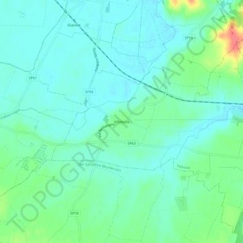 Carte topographique Villabella, altitude, relief