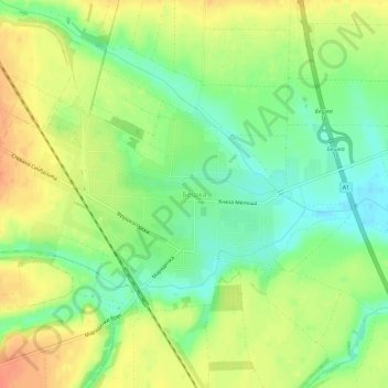Carte topographique Beska, altitude, relief